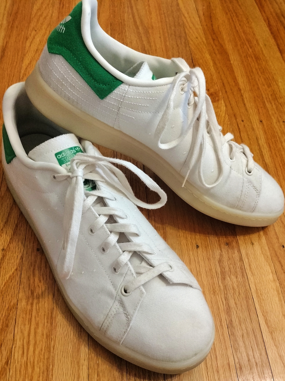 Adidas Stan Smith Men's Primeblue 'White Green' Canvas Sneaker FX5599. Size 13